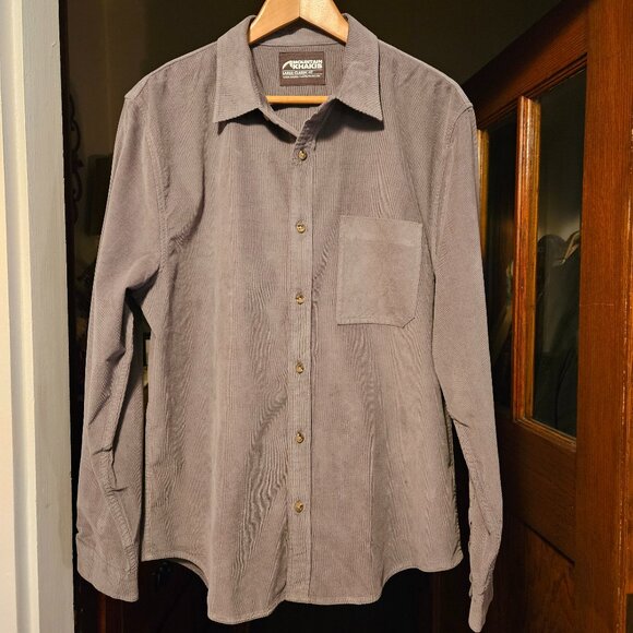 Mountain Khakis Men's Classic Fit Gray Corduroy Button Up Shirt - Size Large - Picture 2 of 10